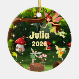 Personalisiertes Kindername-Fee-Ornament Keramik Ornament