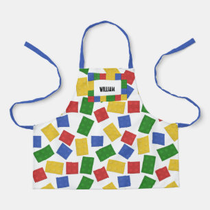 Personalisiertes Kinderspielzeug Bausteine Gemuste Schürze