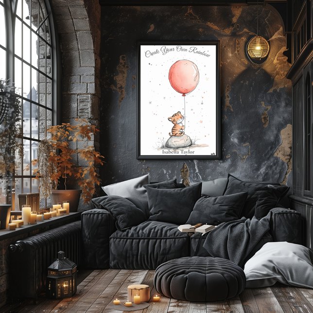 Personalisiertes Kinderzimmer Art - Tiger Cub & Re Poster (Von Creator hochgeladen)