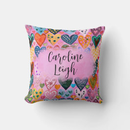 Personalisiertes Kinderzimmer mit leuchtenden Farb Kissen