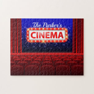 Personalisiertes Kino Kino Familienzimmer Puzzle