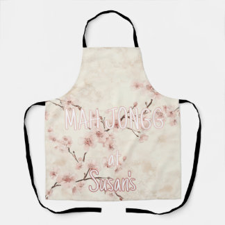 Personalisiertes Kirschblüten-Chinoiserie-Mahjong Schürze