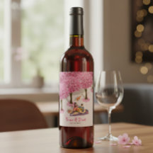 Personalisiertes Kirschblüten-Picknick-Hochzeit
