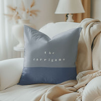 Personalisiertes Kissen mit  Dusty Blue Block
