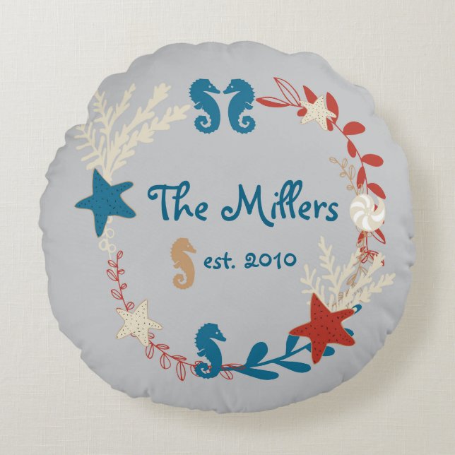 Personalisiertes Kissen mit Name und Hochzeitsterm (Vorderseite)