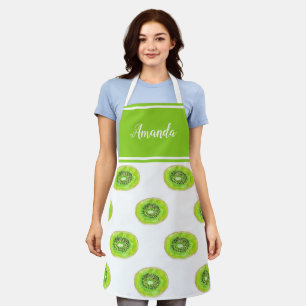 Personalisiertes Kiwi-Muster in Aquarellfarbe Schürze