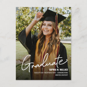 Personalisiertes Klassenfoto 2027 Universitätsabso Ankündigungspostkarte