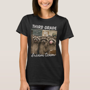 Personalisiertes Klassenlevel Waschbär Dream Team T-Shirt