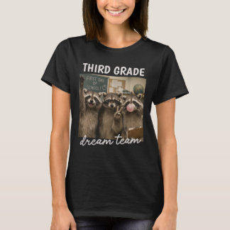 Personalisiertes Klassenlevel Waschbär Dream Team T-Shirt