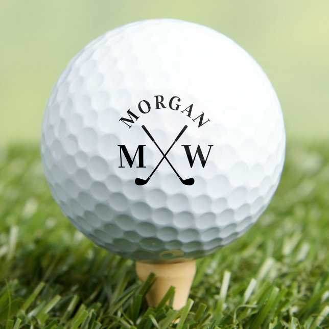Personalisiertes Klassisches Monogramm Golfball (Personalized Classic Monogram Golf Balls)