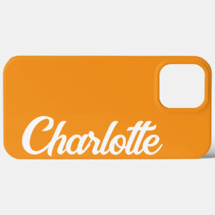 Personalisiertes klassisches Monogramm-Orange Case-Mate iPhone Hülle