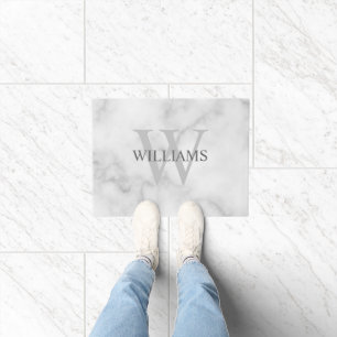 Personalisiertes klassisches Monogramm und Name Fußmatte