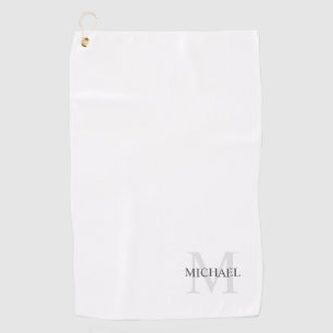 Personalisiertes klassisches Monogramm und Name Golfhandtuch