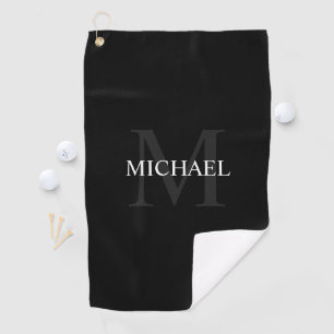 Personalisiertes klassisches Monogramm und Name Sc Golfhandtuch