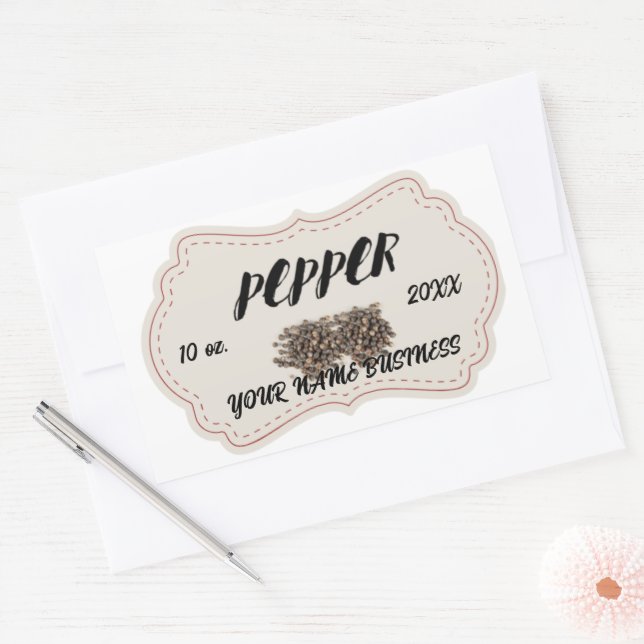 Personalisiertes klassisches Rundfleischetikett Rechteckiger Aufkleber (Umschlag)