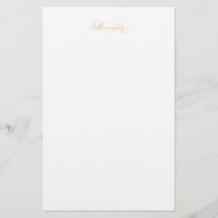 Personalisiertes klassisches Script Alexander Gold Briefpapier