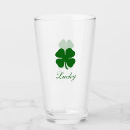 Personalisiertes Kleeblatt Glas