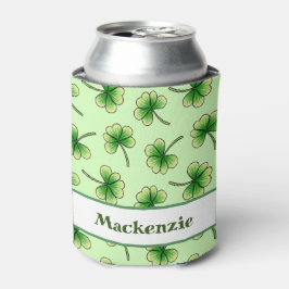 Personalisiertes Kleeblatt Light Green St Patrick' Dosenkühler