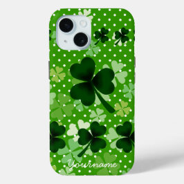 Personalisiertes Kleeblatt und Polka Dot Case-Mate iPhone Hülle