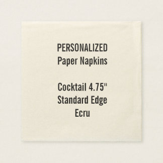 Personalisiertes kleines ECRU Cocktailpapier Napki Serviette