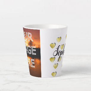 Personalisiertes kleines Foto Latte Tasse