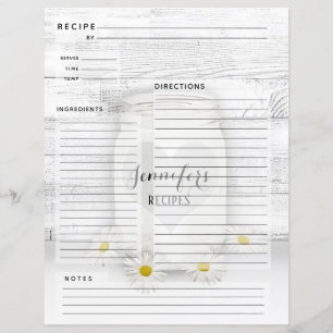 Personalisiertes Kochbuch Mason Jar Rezept Beilage