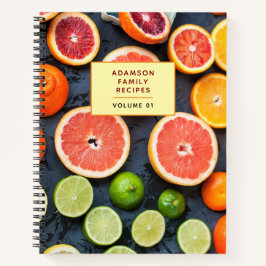 Personalisiertes Kochbuch. | Orange Citrus Recipe Notizbuch