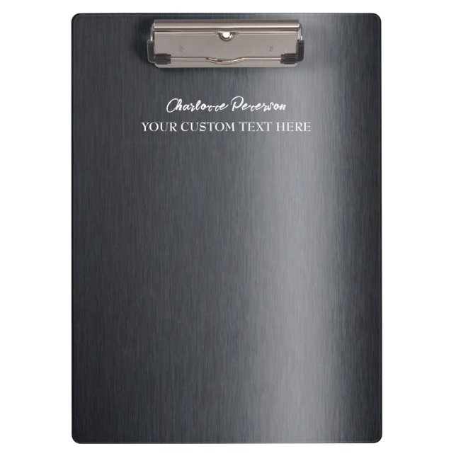 Personalisiertes Kohlemetall Klemmbrett (Vorderseite)