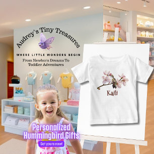 Personalisiertes Kolibri-Baby-T-Shirt Baby T-shirt