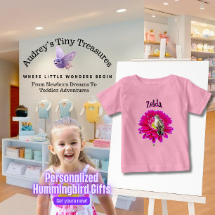 Personalisiertes Kolibri-Baby-T-Shirt Baby T-shirt