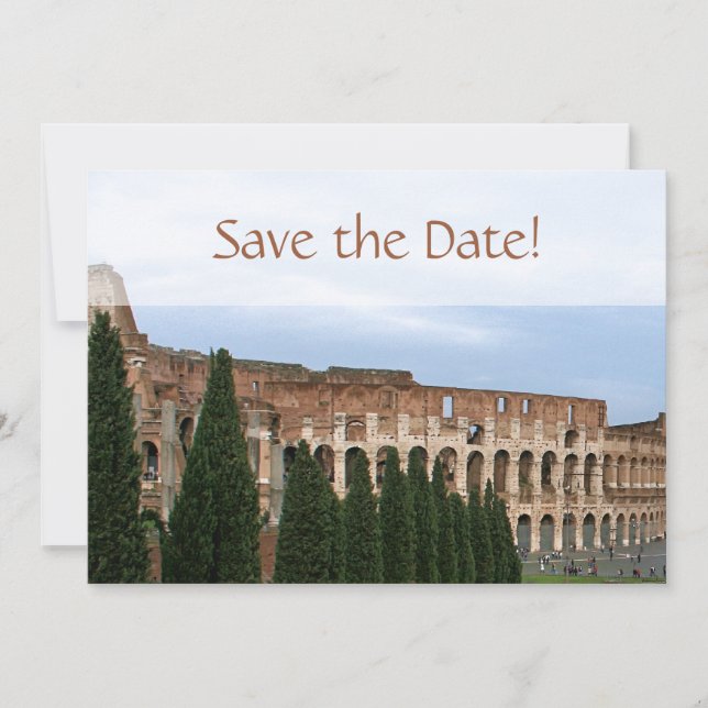 Personalisiertes Kolosseum Rom Italien Save the Da Save The Date (Vorderseite)
