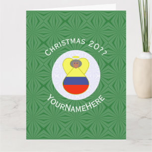 Personalisiertes kolumbianisches Flagge Abuela Eng Karte
