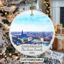 Personalisiertes Kopenhagener Weihnachtsornament,