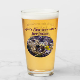 Personalisiertes Korallenbierglas für den Vater Glas