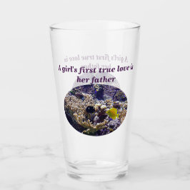 Personalisiertes Korallenbierglas für den Vater Glas