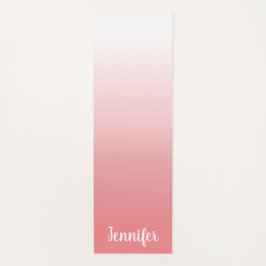 Personalisiertes Korallenriff und weißes Ombre Yogamatte