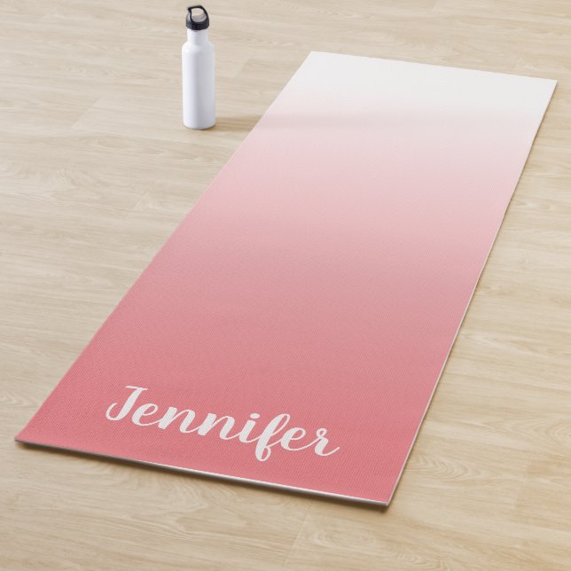Personalisiertes Korallenriff und weißes Ombre Yogamatte (Beispiel)