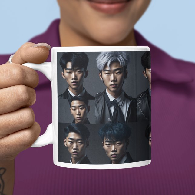 Personalisiertes Kpop Idol Group Foto Kaffeetasse (Personalized Kpop Idol Group Photo Coffee Mug
)