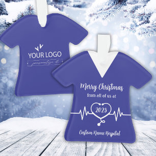 Personalisiertes Krankenhaus-Logo & Name Weihnacht Ornament