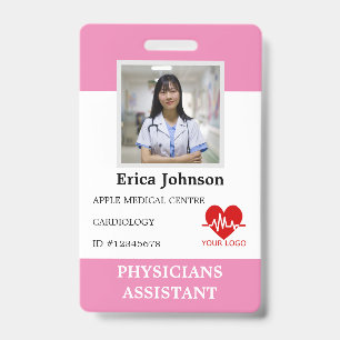Personalisiertes Krankenhaus-Mitarbeiter-Logo & Fo Ausweis