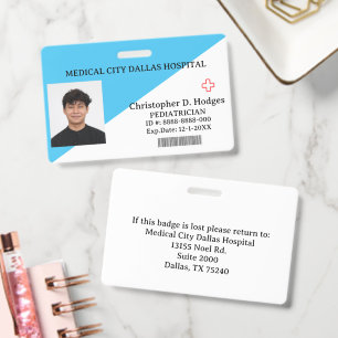 Personalisiertes Krankenhausmitarbeiter-Foto-ID-Ab Ausweis