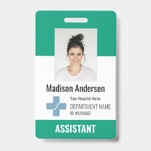 Personalisiertes Krankenhausmitarbeiter-Logo & Fot Ausweis