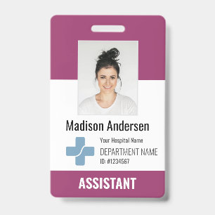 Personalisiertes Krankenhausmitarbeiter-Logo und F Ausweis