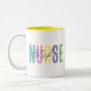 Personalisiertes Krankenpfleger-Abschlussgeschenk  Zweifarbige Tasse