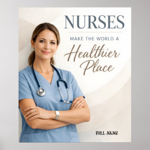 Personalisiertes Krankenpfleger-"Gesünderen Welt"- Poster