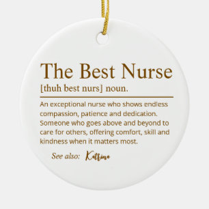Personalisiertes Krankenschwester-Dankeschön-Ornam Keramik Ornament
