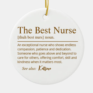 Personalisiertes Krankenschwester-Dankeschön-Ornam Keramik Ornament