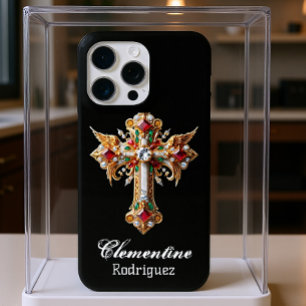 Personalisiertes Kreuz,Ihr Name Modelle 11-15 pass iPhone 16 Pro Hülle