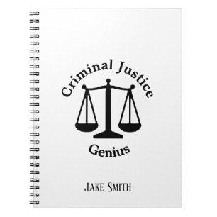 Personalisiertes kriminelle Gerechtigkeits-Genie Notizblock