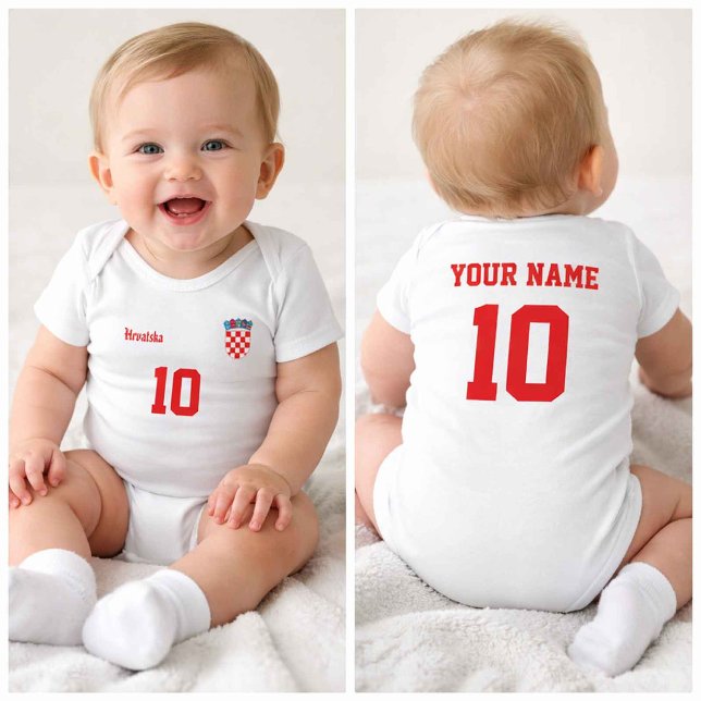 Personalisiertes Kroatien Baby Bodysuit Strampler (Von Creator hochgeladen)
